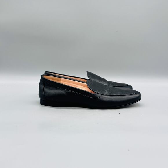 J.CREW Shoes - J Crew Shoes Womens 6.5 Black Leather Loafer Flats Slip On Casual Comfort